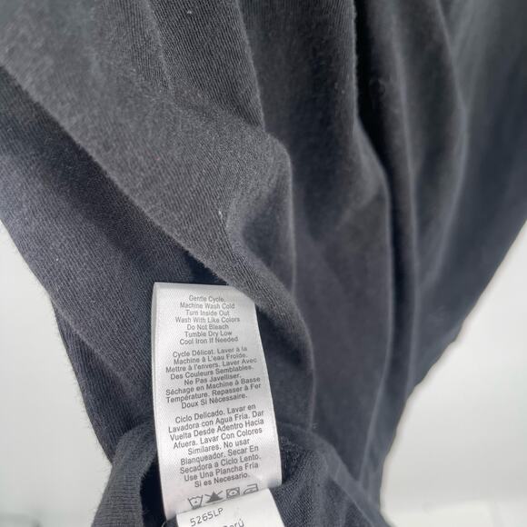 NATION LTD Dress Size Medium Elliot Ruffle Sleeve Black Pima Cotton Linen Blend - Picture 15 of 15